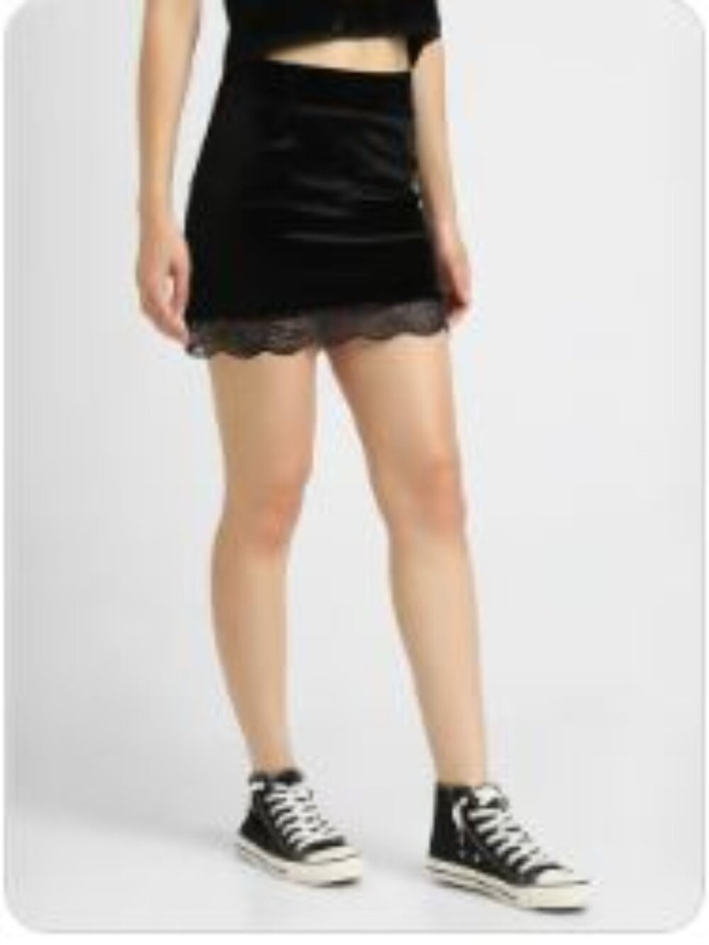 Forever 21 Black Lace Mini Skirt Sz L